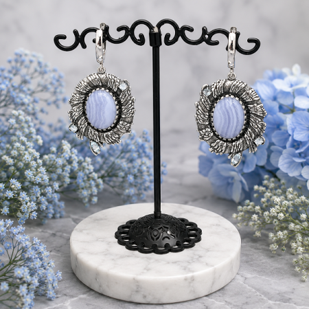 Серебряные серьги Фантазия лайт 